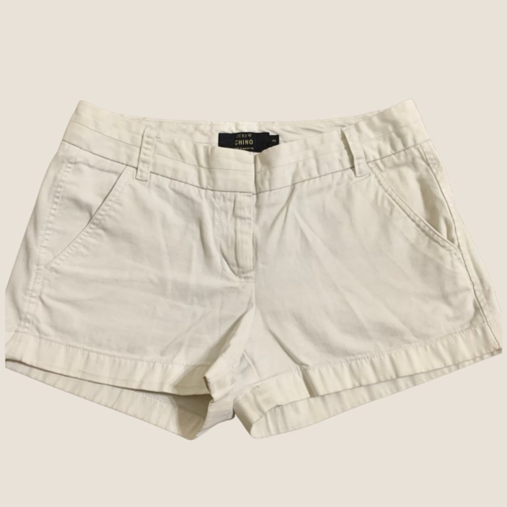 White J Crew Chino Shorts